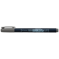 トンボ鉛筆 水性サインペン 筆之助しっかり仕立て グレー F046709-WS-BH49