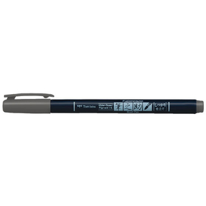 トンボ鉛筆 水性サインペン 筆之助しっかり仕立て グレー F046709-WS-BH49-イメージ1