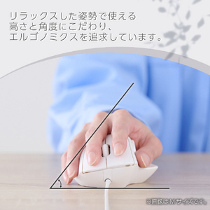 エレコム 有線接続Sサイズマウス“SHELLPHA”チルト機能付き7ボタン ホワイト M-SH31UBSKWH-イメージ3