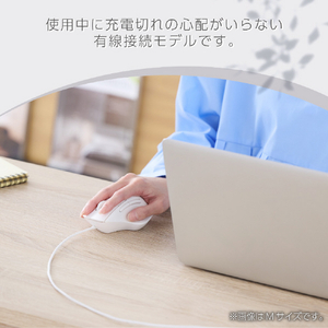 エレコム 有線接続Sサイズマウス“SHELLPHA”チルト機能付き7ボタン ホワイト M-SH31UBSKWH-イメージ5