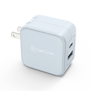 CellCube 2ポートUSB-C Fast Charger(PD20w share) ライトブルー CC-AC04-0511-イメージ1