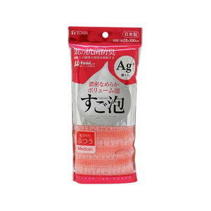 東和産業 すご泡銀抗菌 ナイロンタオル ふつう FCJ277P-34741-イメージ1