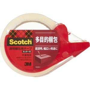 3M 透明テープ カッターディスペンサー付 65μ48mm×50m F803432-313D 1PN-イメージ2