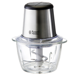 大石アンドアソシエイツ 4ブレードミニチョッパー(0．5L) Russell Hobbs シルバー 7820JP-イメージ1