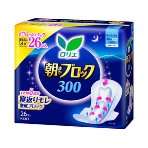 KAO ロリエ 朝までブロック 300 羽つき 26個 FCK289C-イメージ1