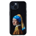 ikins iPhone 13用天然貝ケース 名画シリーズ 真珠の耳飾りの少女 I21051I13