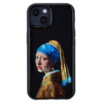 ikins iPhone 13用天然貝ケース 名画シリーズ 真珠の耳飾りの少女 I21051I13