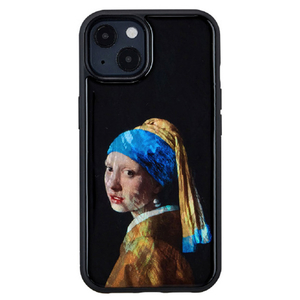ikins iPhone 13用天然貝ケース 名画シリーズ 真珠の耳飾りの少女 I21051I13-イメージ1