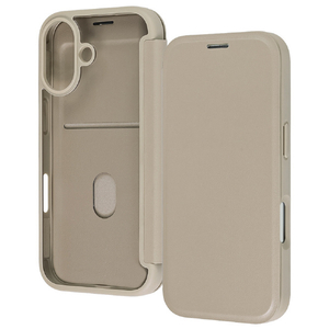 レイ・アウト iPhone 17用クリアフリップケース マグネット / ベージュ RT-P52LCC/BE-イメージ1