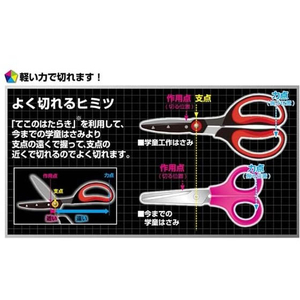 クツワ 学童工作はさみ ブルー FCU4073-SS116BL-イメージ4