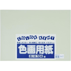 大王製紙 再生色画用紙 4ツ切 10枚 うすはいいろ FC264YN-イメージ1