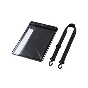 サンワサプライ タブレット防水防塵ケース（スタンド・ショルダーベルト付き・10．1型・ブラック） ブラック PDA-TABWPST10BK-イメージ1