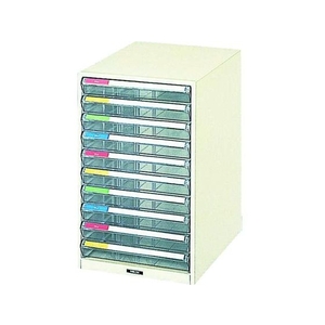 トラスコ中山 B4型レターケース 浅型10段 292411469B4浅型10個アイボリー FC219KK-2782421-イメージ1