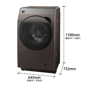 シャープ 【左開き】10．0kgドラム式洗濯乾燥機 リッチブラウン ESK10BTL-イメージ2