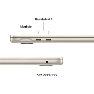 Apple 13インチMacBook Air： 10コアCPUと10コアGPUを搭載したApple M4チップ, 24GB, 512GB SSD - スターライト 24GB, 512GB SSD スターライト MC6A4J/A-イメージ7