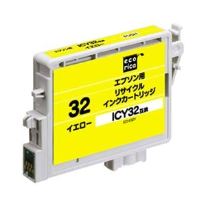 エコリカ リサイクルインクカートリッジ イエロー イエロー ECI-E32Y-イメージ1
