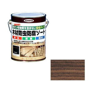 アサヒペン 木材防虫防腐ソート 1L ブラウン FC101NV-イメージ1