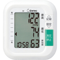 ドリテック 手首式デジタル血圧計 ホワイト BM110WT