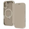 レイ・アウト iPhone 17用クリアフリップケース マグネット マグネット充電対応 / ベージュ RT-P52LCM/BE