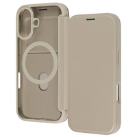 レイ・アウト iPhone 17用クリアフリップケース マグネット マグネット充電対応 / ベージュ RT-P52LCM/BE