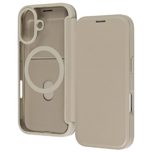 レイ・アウト iPhone 17用クリアフリップケース マグネット マグネット充電対応 / ベージュ RT-P52LCM/BE-イメージ1