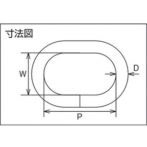 トラスコ中山 楕円リンク ステンレス製 6mm 1個入 FC526FC-3009327-イメージ3