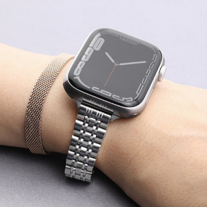 miak Apple Watch 42/41/40/38mm用JUBILEE METAL BAND シルバー SJEMA-W3840SL-イメージ3