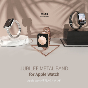miak Apple Watch 42/41/40/38mm用JUBILEE METAL BAND シルバー SJEMA-W3840SL-イメージ4