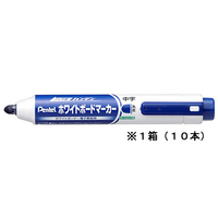 ぺんてる ハンディホワイトボードマーカー丸芯・中字 青 10本 1箱(10本) F868862-MWXN5M-C