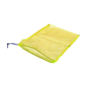 トラスコ メッシュ袋　小　１枚入　３９Ｘ５５ｃｍ　目合４ｍｍ　黄 MH-S-1-Y-イメージ1