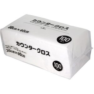 大和物産 カウンタークロス60×30cm 100枚 ホワイト FC261NW-81064-イメージ1