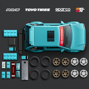 マテル JHF62 マテル ブリックショップ ホットウィール カスタム '90 ホンダ シビック EF シビック EF HWBSｶｽﾀﾑ90ﾎﾝﾀﾞｼﾋﾞﾂｸEF-イメージ7