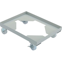 トラスコ中山 TRUSCO 箱台車 内寸580×400 ナイロン車 自在ストッパー付×2 ナイロン580×400 FC047HJ-3001342