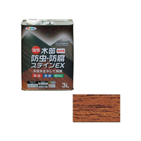 アサヒペン 油性木部防虫防腐ステインEX 3L チーク FC640NV