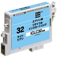 エコリカ リサイクルインクカートリッジ ライトシアン ライトシアン ECI-E32LC