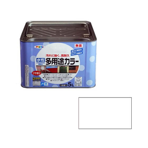 アサヒペン 水性多用途カラー 5L 白 FC625PM-イメージ1