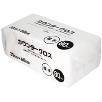 大和物産 カウンタークロス60×30cm 厚手 80枚 ホワイト FC262NW-81068