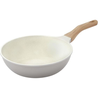 アイリスオーヤマ 炒め鍋26cm IH・ガス パールグレアイボリー FCE237Y-NTL-W26PG