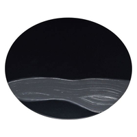 江部松商事 EBM/漆黒刷毛目 黒 丸トレー 黒漆流水 直径300×12mm FC930LB-1026010