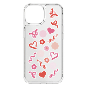 グルマンディーズ iPhone 15/14/13用耐衝撃ケース(アクリルパーツ) SHOWCASE+ ピンク&レッド SWC-17PR-イメージ1