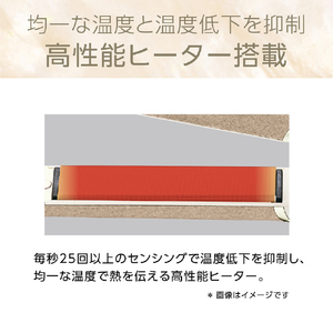 コイズミ マイナスイオンストレートアイロン サロンセンス アイボリー KHS-8770/C-イメージ14