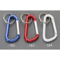 エスコ カラビナフック アルミ ブルー 8×80mm FCY8289-EA638JG-182