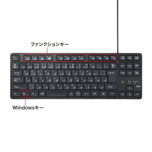 サンワサプライ 静音キーボード(有線・テンキーなし) ブラック SKB-SL38BK-イメージ11