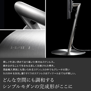ナカムラ ～80V型対応 WALL SEVENSTAND A2 STAINLESS CASTER ラージタイプ EQUALS・WALLシリーズ ステンレス WLTVP6316?-イメージ5