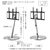 ナカムラ ～80V型対応 WALL SEVENSTAND A2 STAINLESS CASTER ラージタイプ EQUALS・WALLシリーズ ステンレス WLTVP6316?-イメージ17