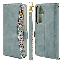 ラスタバナナ Galaxy S24用花柄手帳型ケース ライトブルー 7828GS24BHLBL