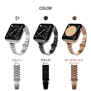 miak Apple Watch 42/41/40/38mm用JUBILEE METAL BAND ローズゴールド SJEMA-W3840RG-イメージ19