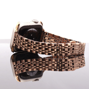 miak Apple Watch 42/41/40/38mm用JUBILEE METAL BAND ローズゴールド SJEMA-W3840RG-イメージ2