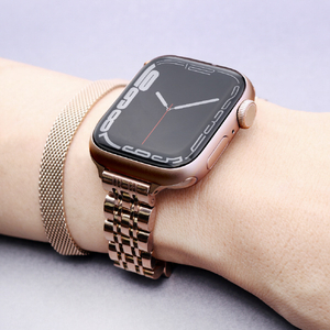 miak Apple Watch 42/41/40/38mm用JUBILEE METAL BAND ローズゴールド SJEMA-W3840RG-イメージ3