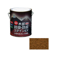 アサヒペン 油性木部防虫防腐ステインEX 1.6L ウォルナット FC642NV